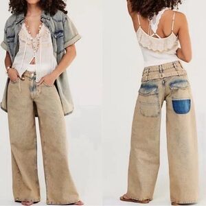 We The Free Waterfalls Baggy Wide-Leg Jeans Size 26S
